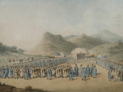 The approach of the Emperor of China to his tent in Tartary to receive the British Ambassador, 1799 by William Alexander